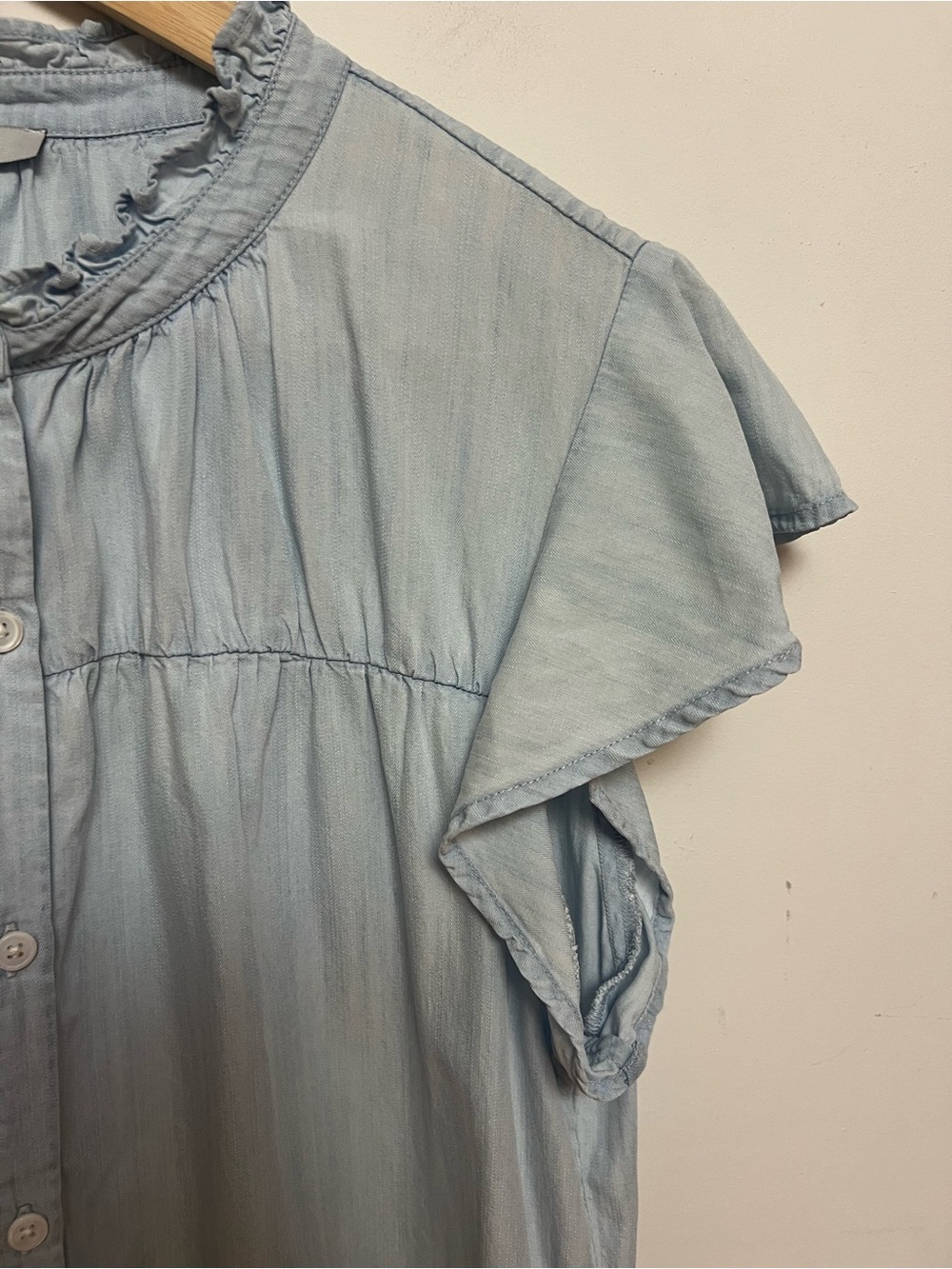 Rails Kat Dress Light Vintage Tencel Chambray Shirt Dress Size S - Picture 4 of 10
